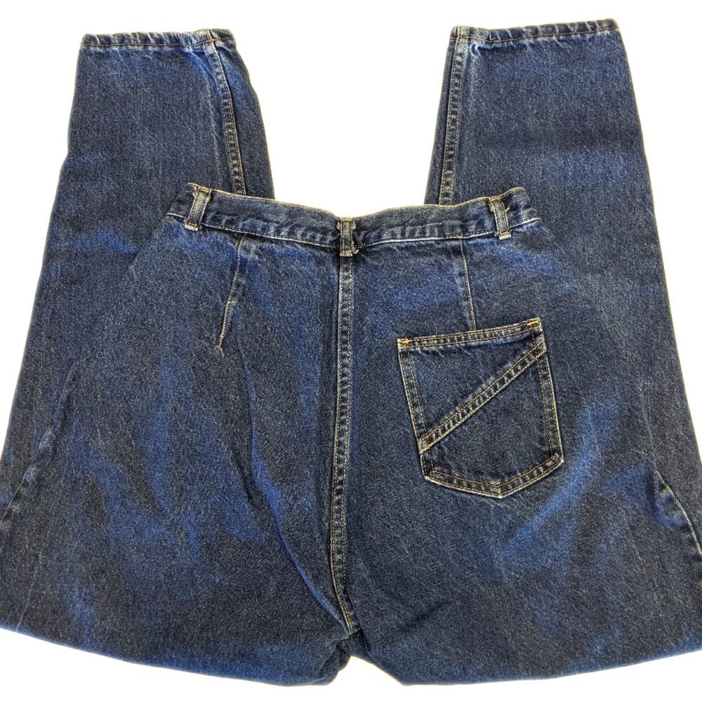 Boca Chica vintage pleated front Mom jeans, indigo blue, 100% cotton 32 - Picture 3 of 8